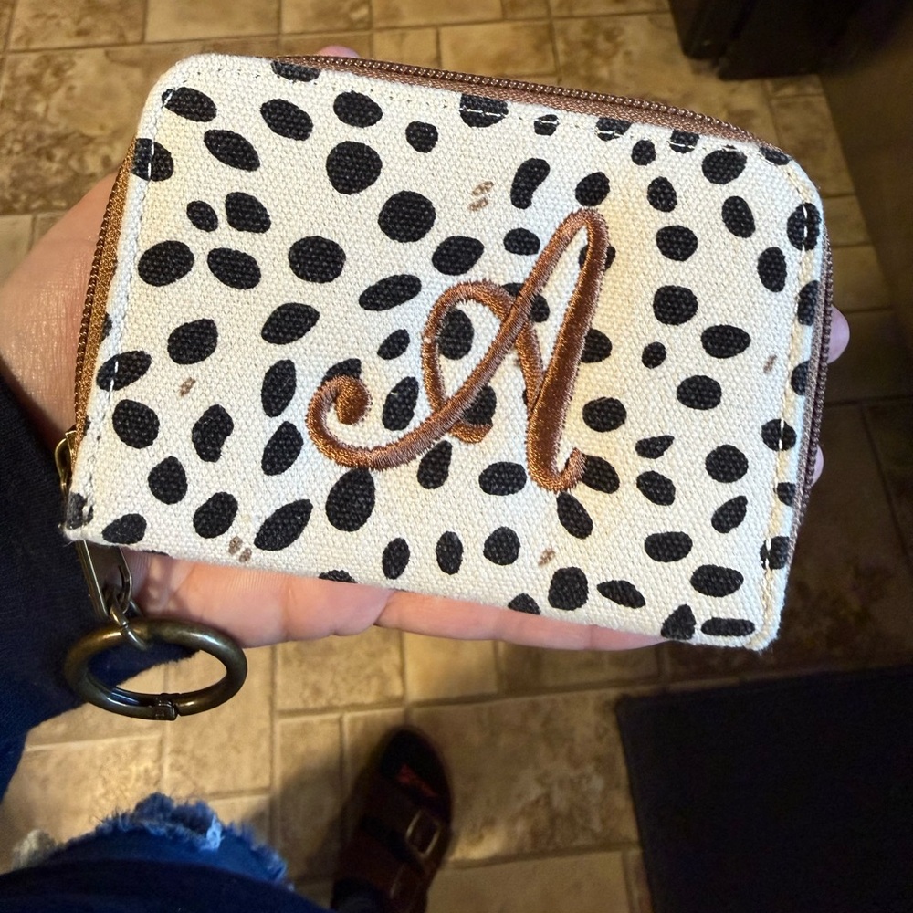 Elegant Cream and Black Polka Dot Women's Wallet